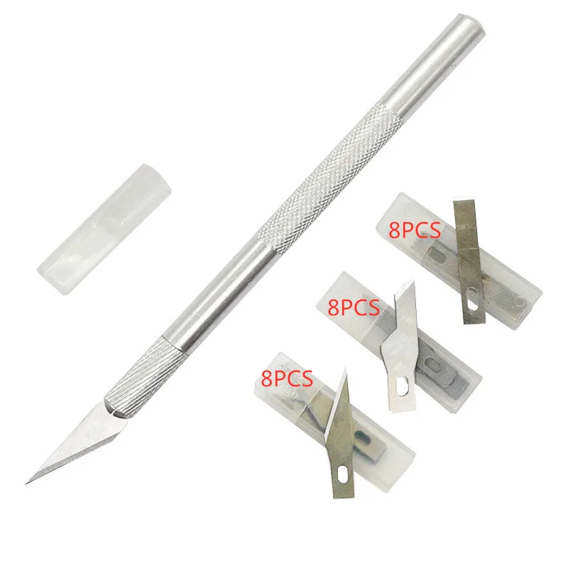 Paper cut rubber stamp carving knife student manual lesson paper cutting set mobile phone film knife art cutter