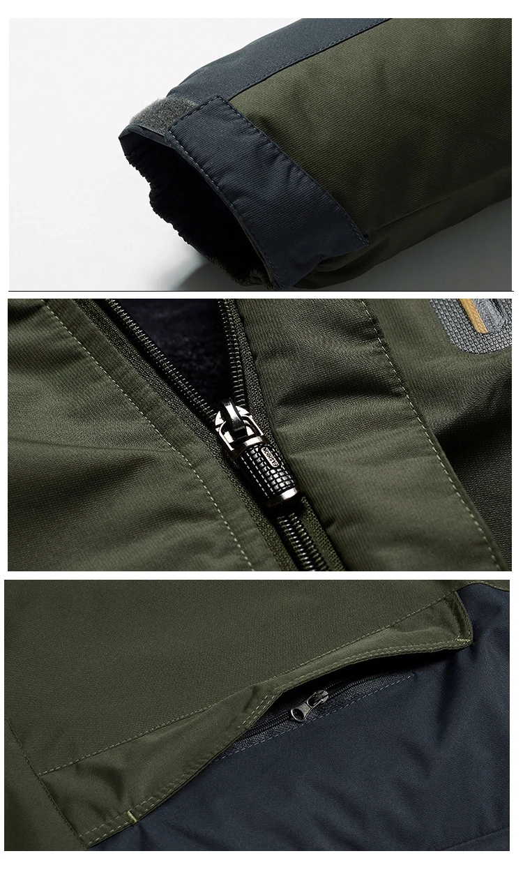 Mens Winter Fleece Warm Thick Parkas Jacket Coat Men High Quality Outdoor Outwear Waterproof Hooded Casual Parkas Men L-9XL