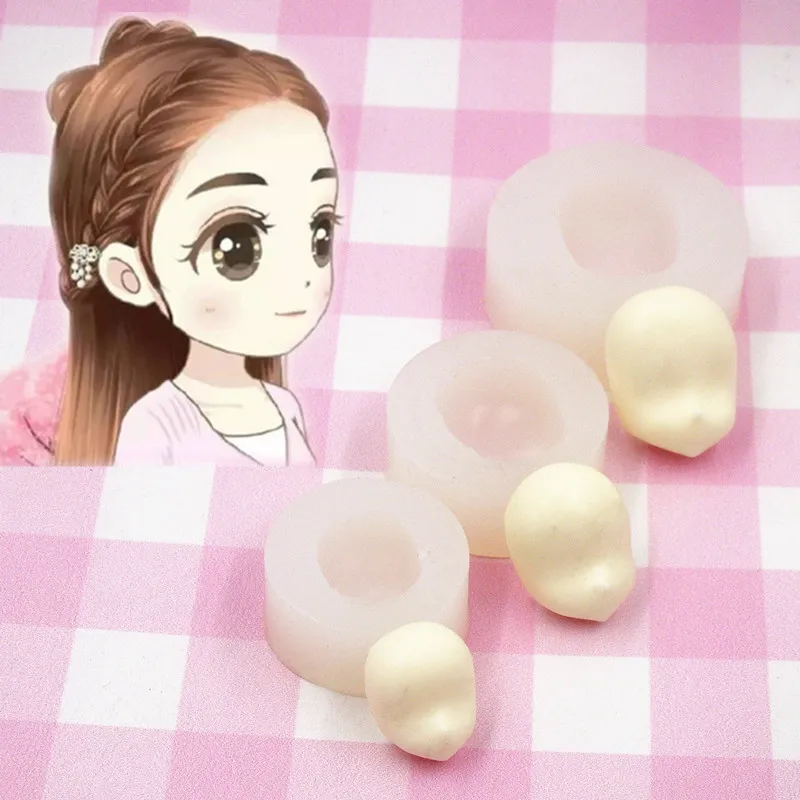 Clay Plasticine mold Cute face mold ultra light clay soft ceramic fondant face mold bjd silicone BJD doll face