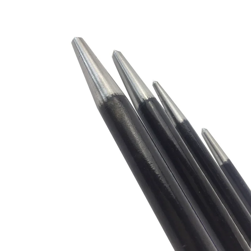 4Pcs Crowbars Pry Bar Set Round Rod Crowbar Nail Puller Solid Steel Rooled Heel Bar Farm Engine Workshop 6" 12" 16" 20"