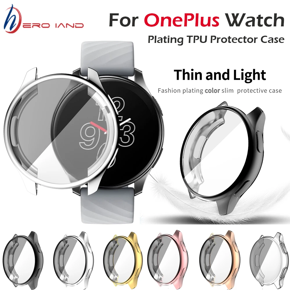 Screen Protector Case for OnePlus Watch Soft TPU All-Around Ultra Thin HD Clear Cover for One Plus SmartWatch Shockproof Shell