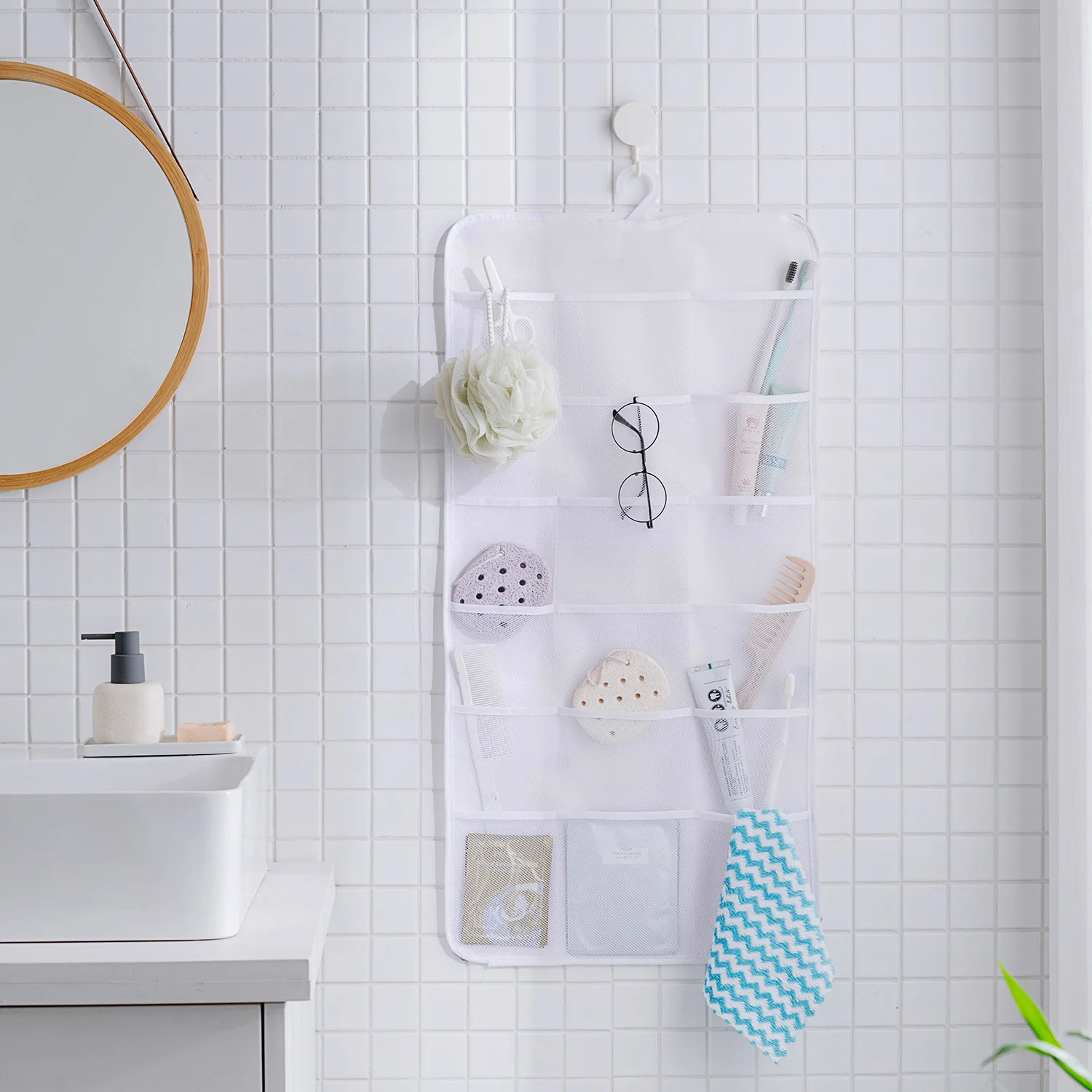 Door hanging organizer for all sorts of things Wardrobe Hanging Organizer for underwear bra sock Wall Hanging pockets with hange