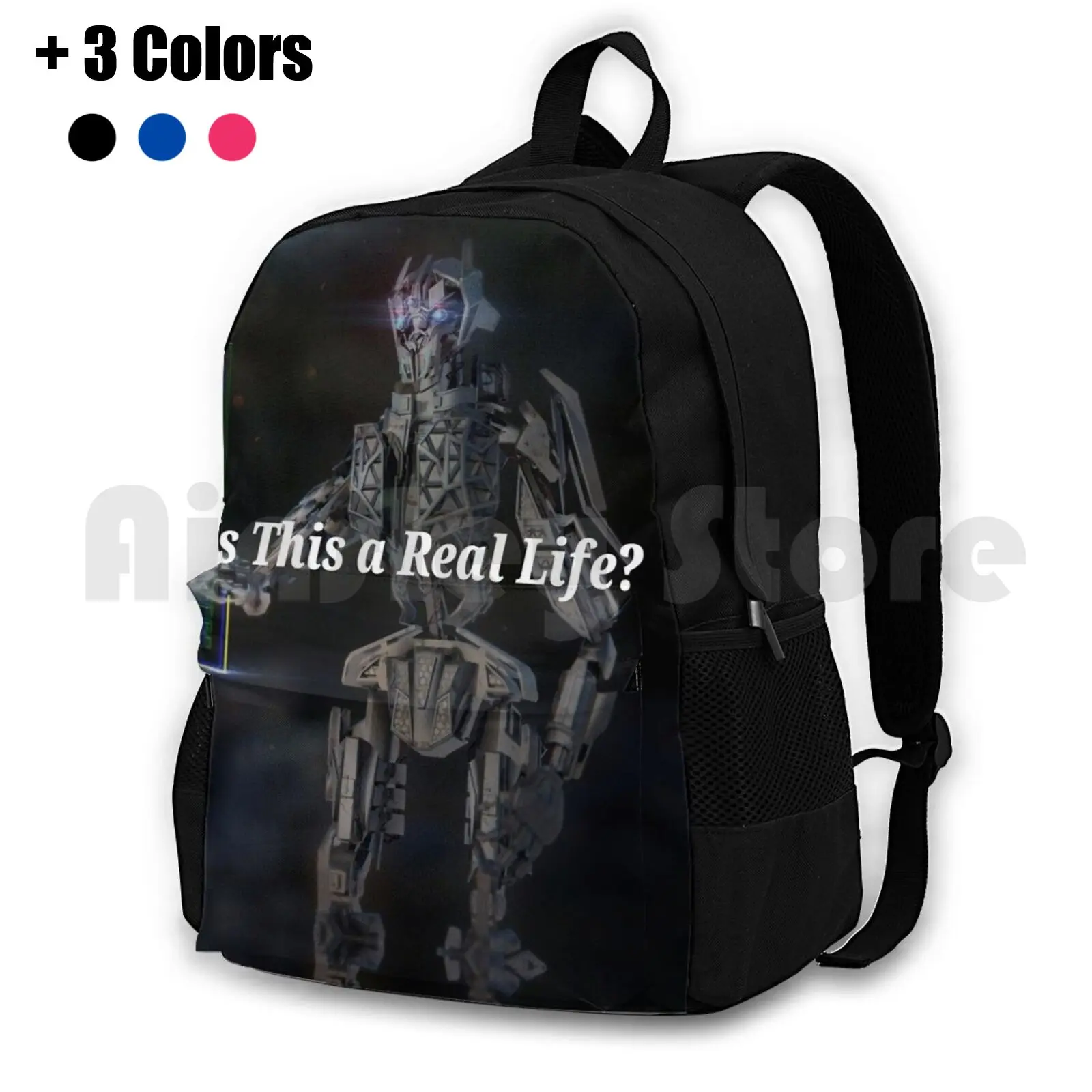 Robotix Outdoor Hiking Backpack Waterproof Camping Travel Sci Fi Robocop Matrix Superhero