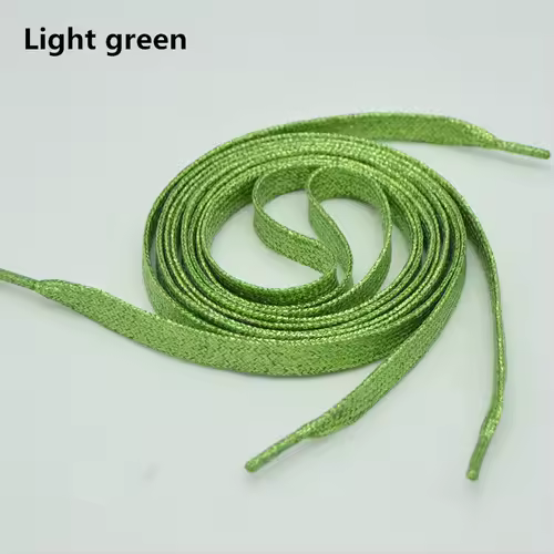 1 cm Width Colorful Lurex Shoelaces Trendy Bright Colorful Fall Winter Shoelaces Sneaker White Casual Sports Leather Shoes Laces - Image 16