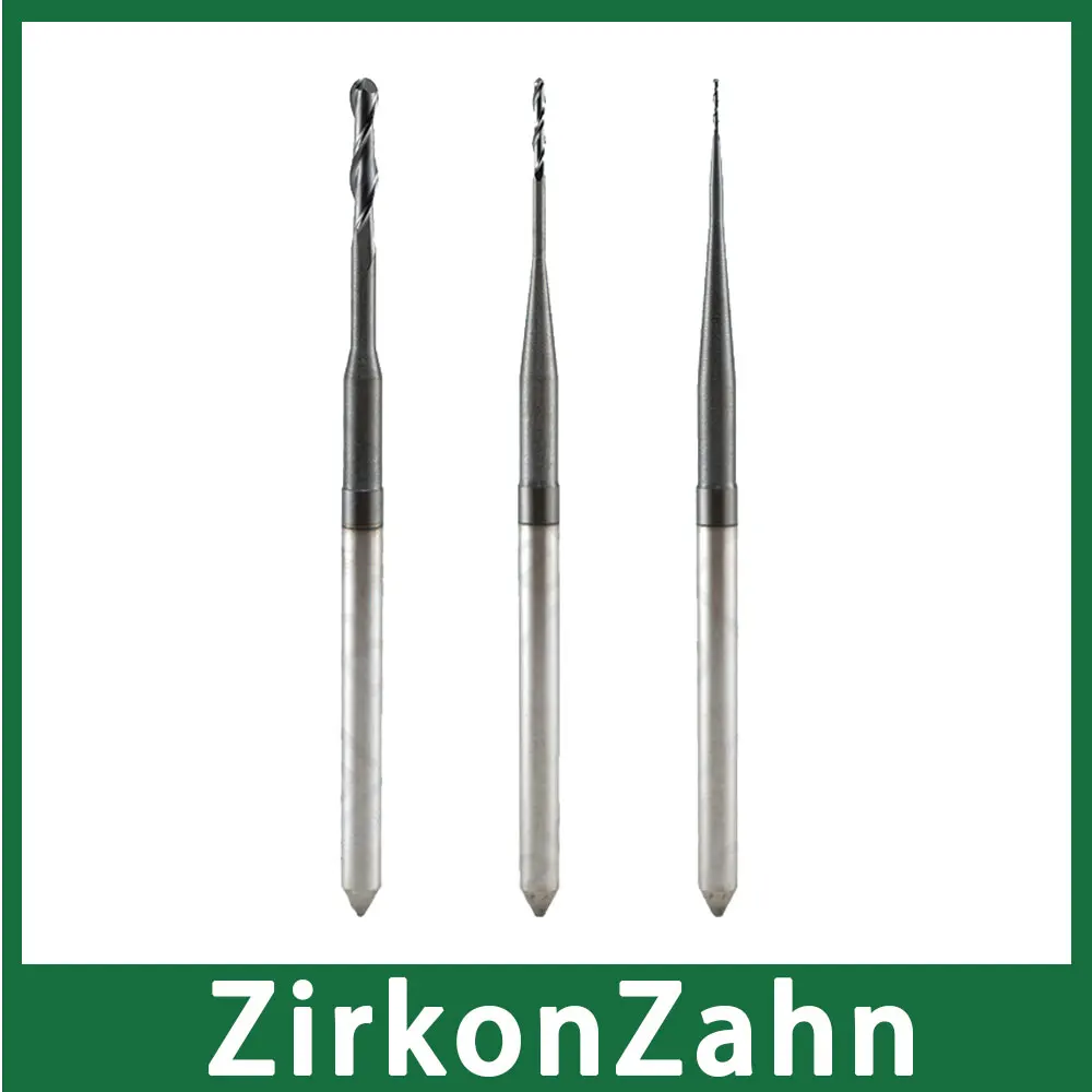 1 pz ZirkonZahn CADCAM End Mill 3mm DLC coat fresatura circa 170 unità Zirconia