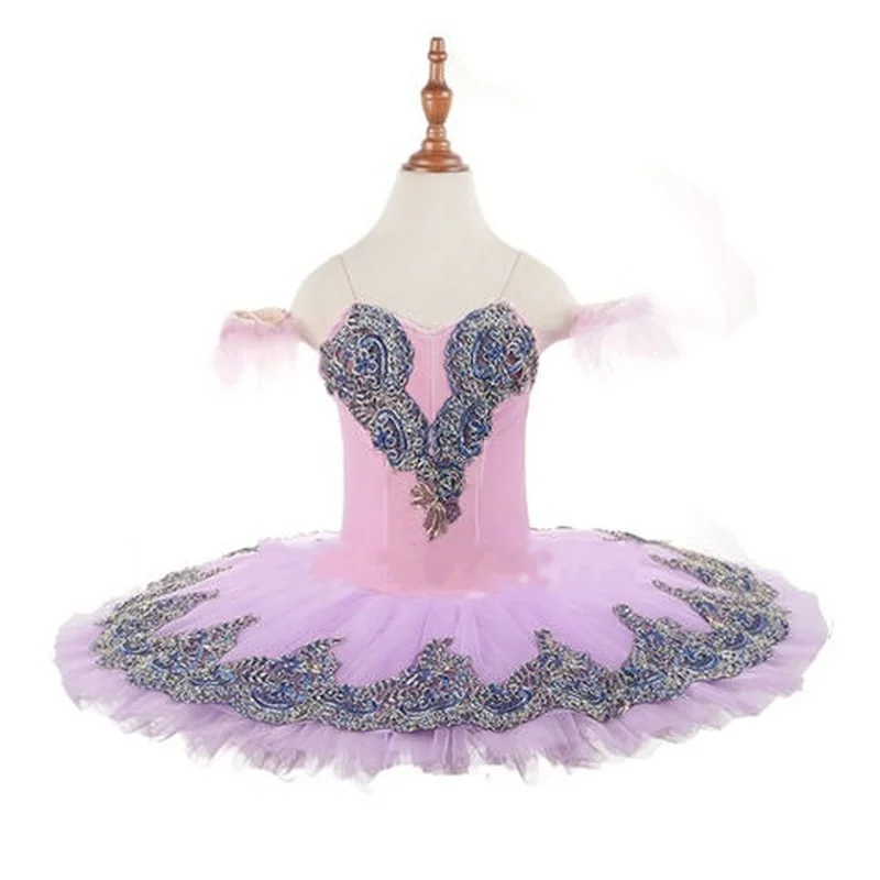 Ruoru falda de tutú de panqueque de Color rosa para niñas, vestido de Ballet de princesa, disfraz de bailarina para niños y adultos