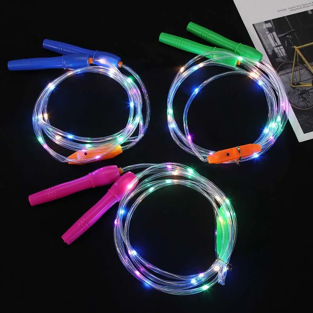 Children Glowing Skipping Rope With LED Fitness School Game Luminous Jump Ropes Home Body Exercise Rope Light Up Toys For Kids