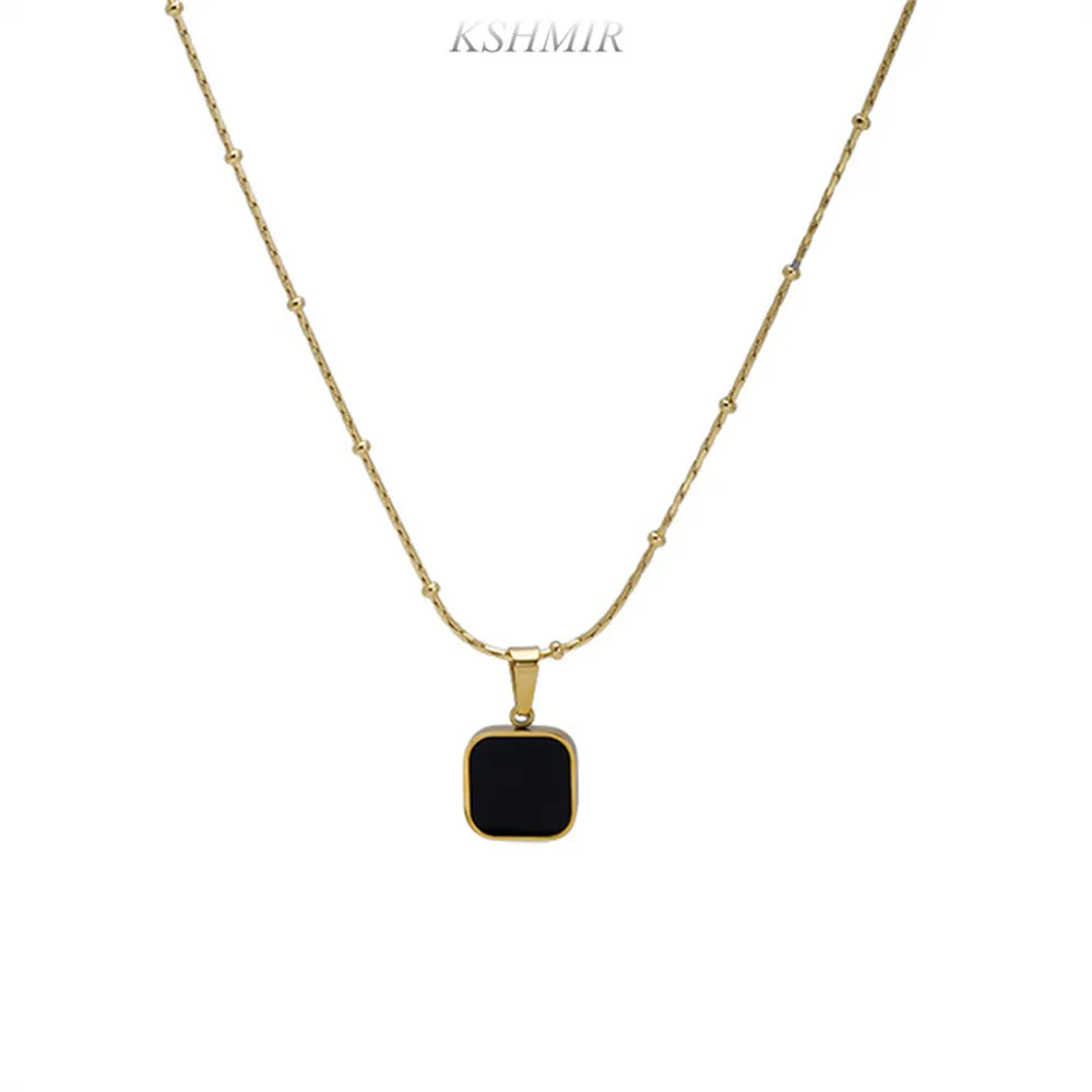 South Korea simple geometric pendant necklace temperament choker fashion classic style female clavicle chain accessories