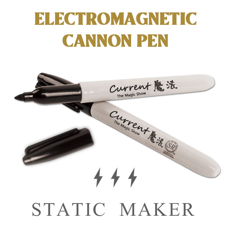 Seven-in-one magic pen electromagnetic cannon pen close-up magic props multi-function signature pen magic skills idea floating