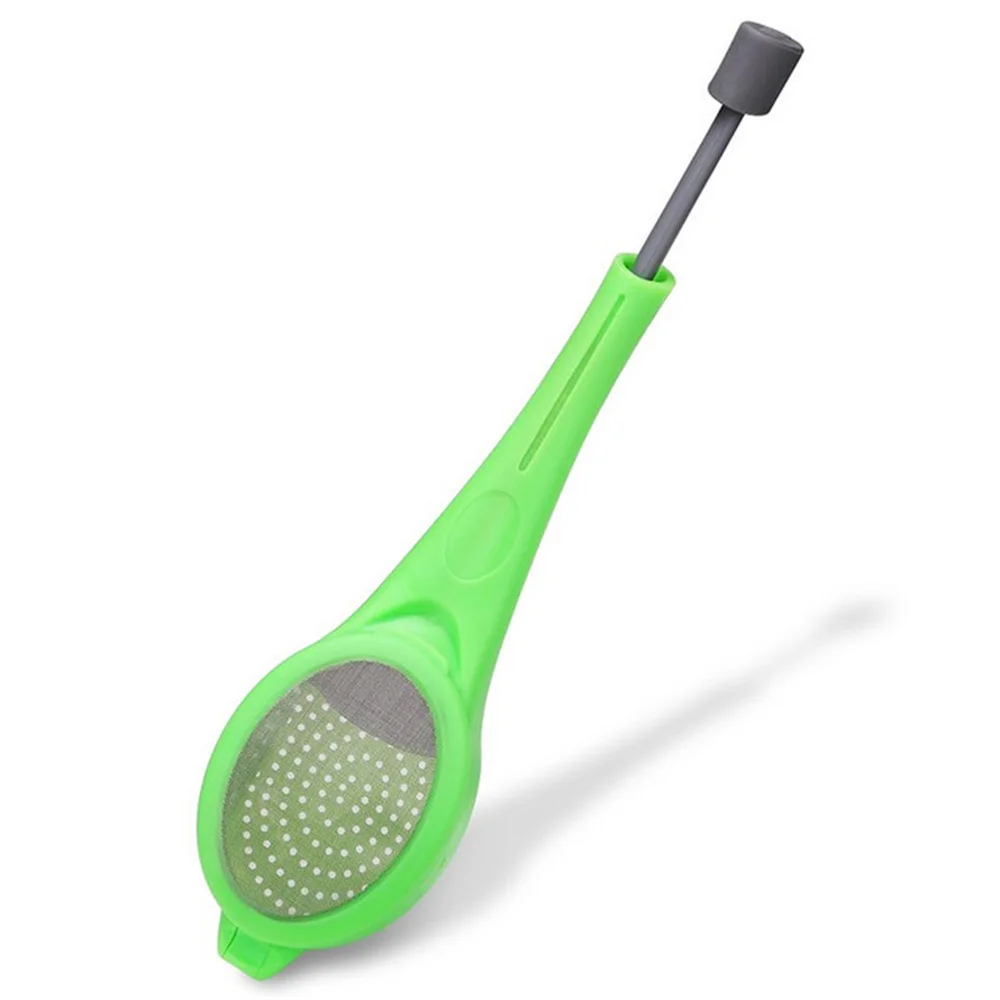 Infusore per tè stantuffo incorporato Silicone alimentare di alta qualità filtro per tè riutilizzabile ecologico cucchiaio filtro portatile gadget da cucina