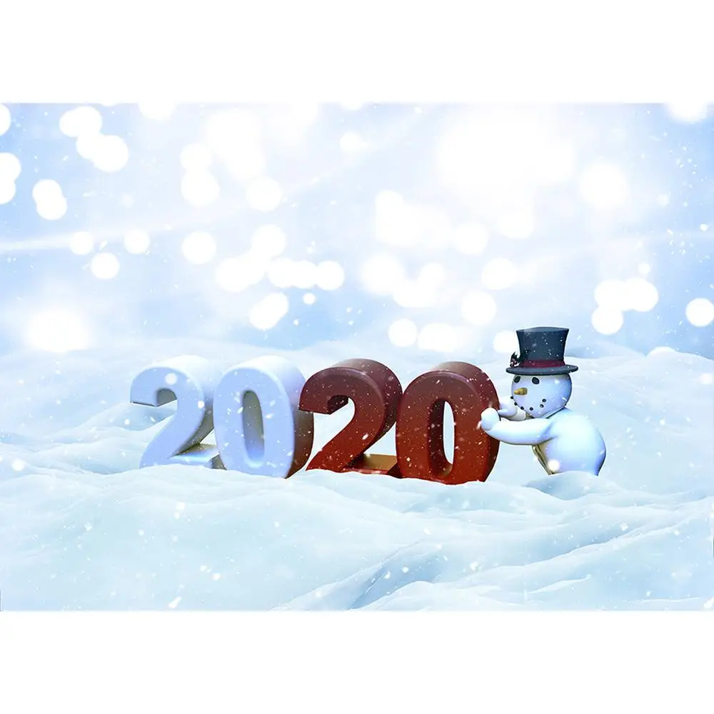 2020 schneemann Schnee Neue Jahr Phorography Hintergrund Tuch Baby Dusche Kind Porträt Poster Kulissen Photo Foto Studio Requisiten