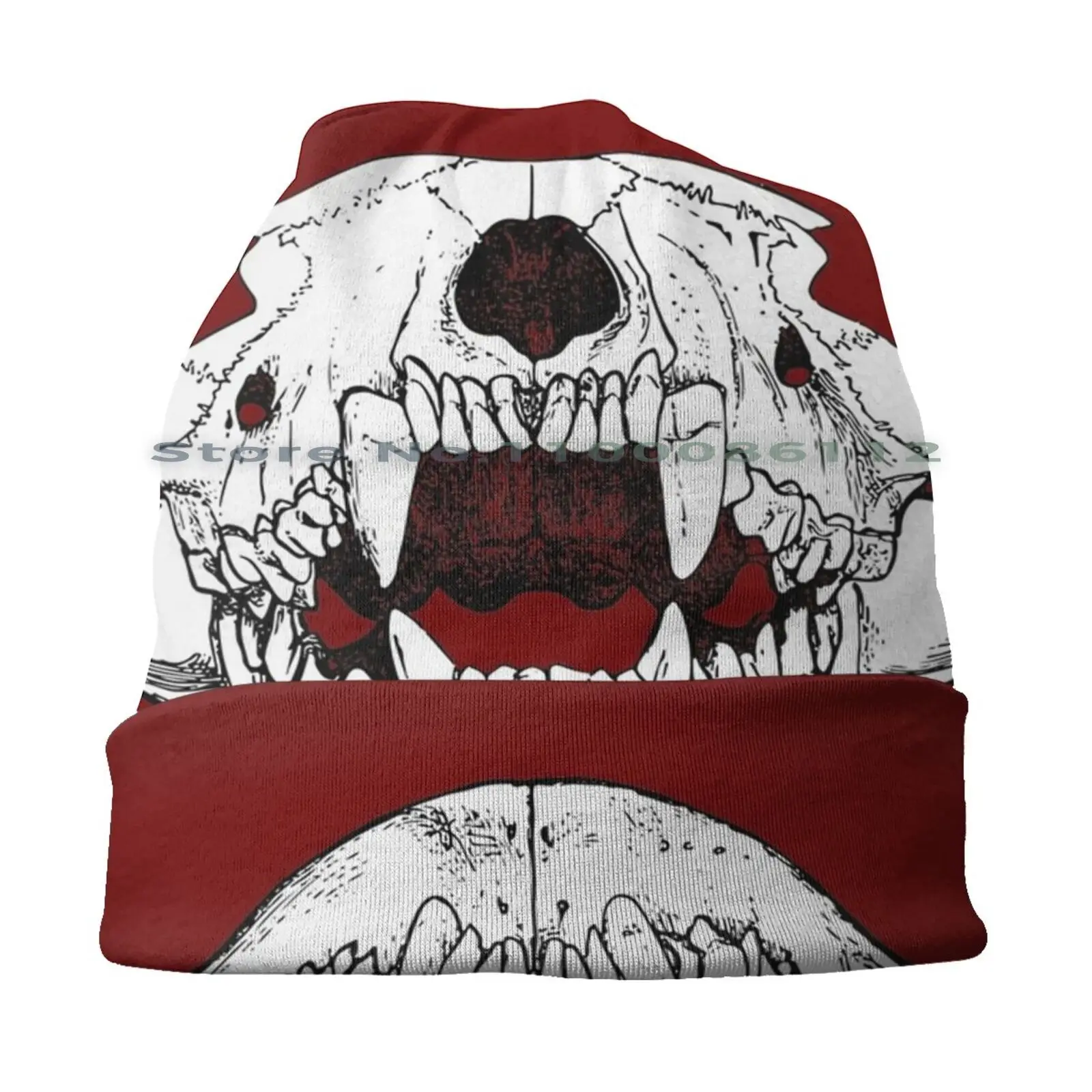 Badger Jaws Bucket Hat Sun Cap Skull Teeth Fangs Badger Jaws Mouth Gothic Horror Scary Foldable Outdoor Fisherman Hat