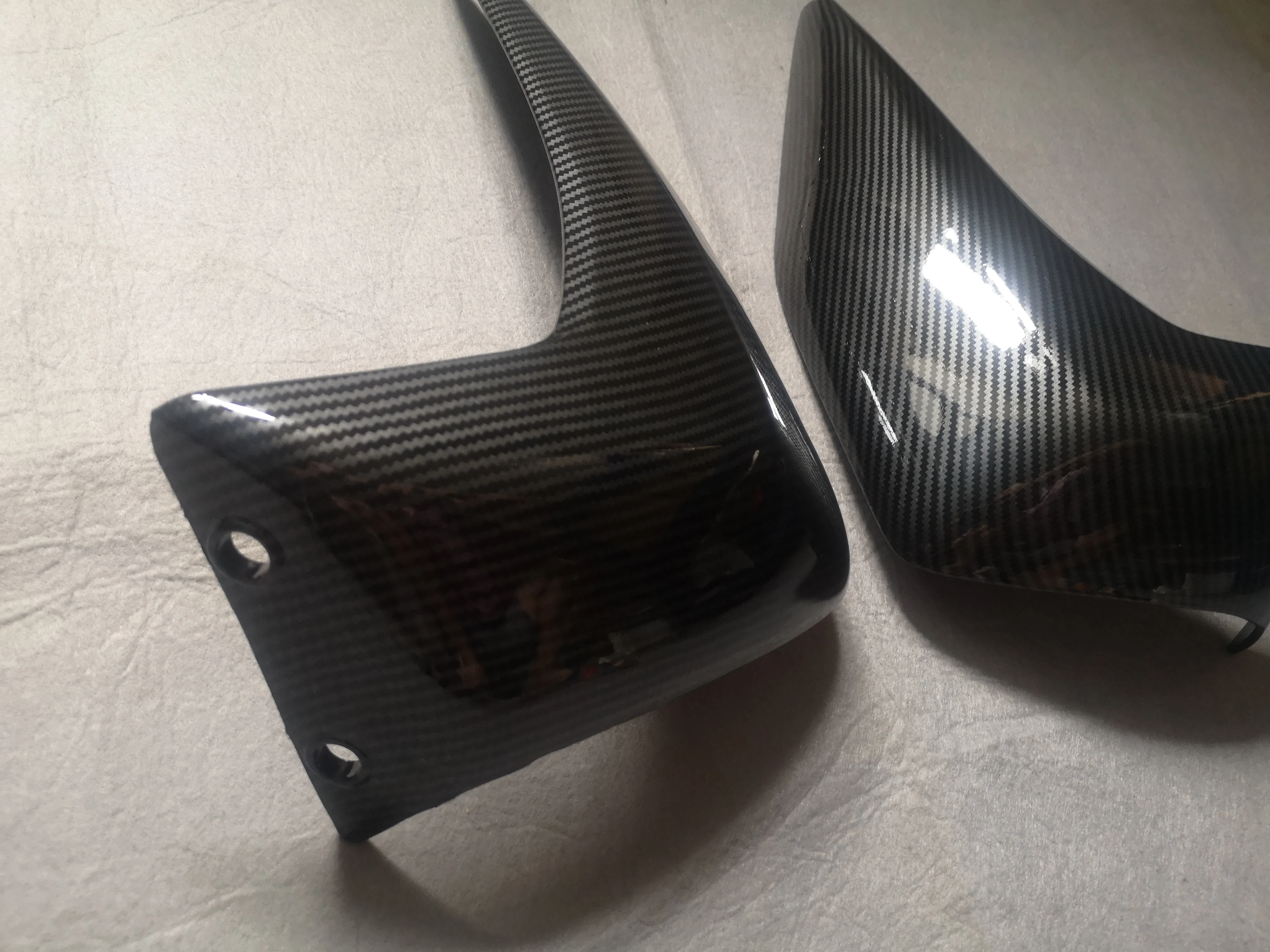 Right Left Panel Radiator  Fairing  Molded For Kawasaki Z750 z 750 2007 2008 2009 2010 2011 2012 Side Cover Ｃarbon Look Painted