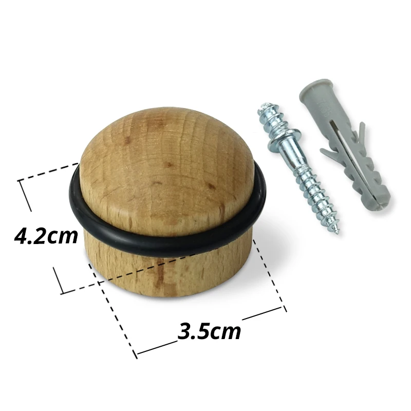 Wooden Door Stopper Wall Silicone Rubber Stops Doorstop House Floor Door Wedge Stop Handle Protector Holders Blocker deurstopper image 4