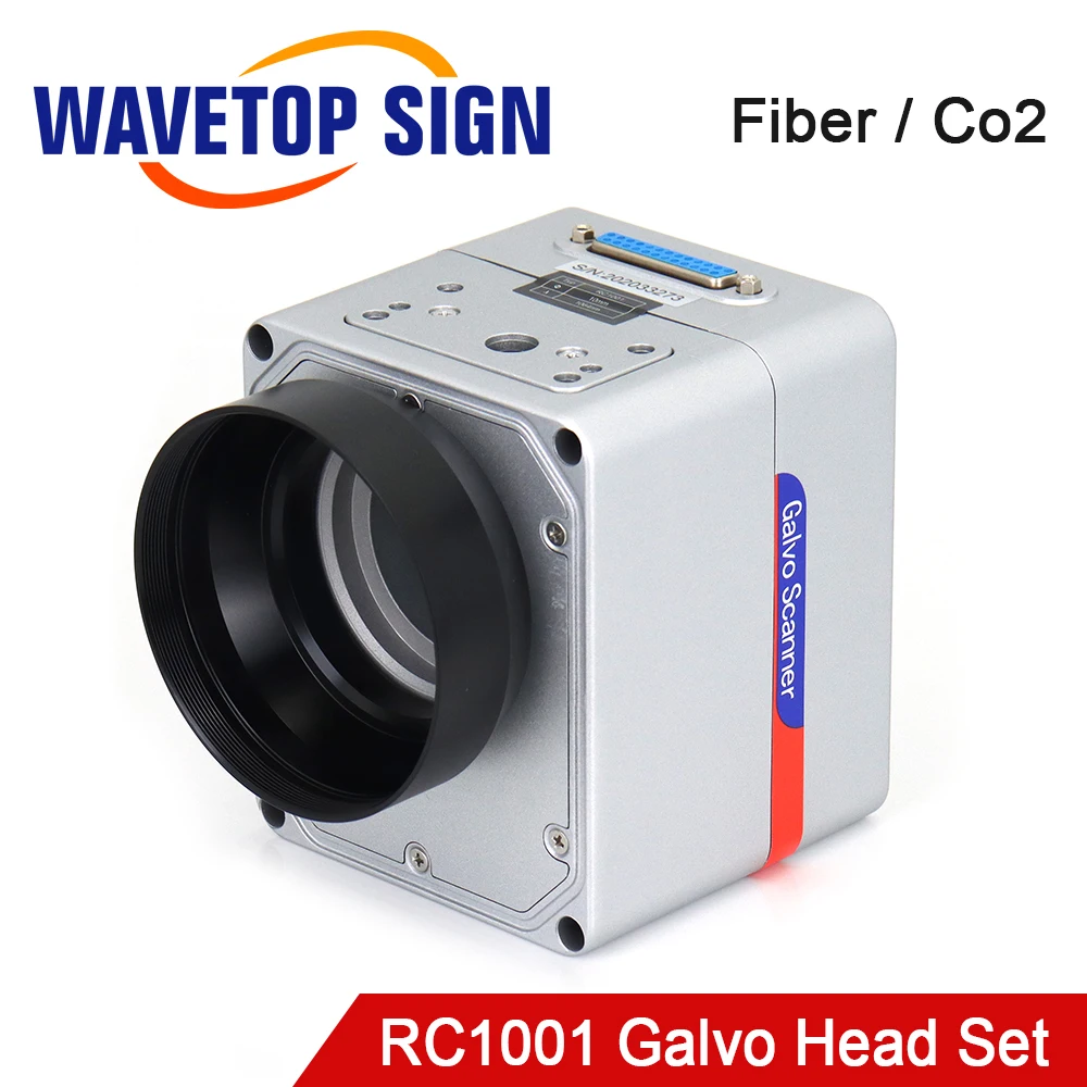 

WaveTopSign RC1001 Fiber Laser Scanning Galvo Head Set 10.6um &1064nm Apeature 10mm Galvanometer Scanner with Power Supply