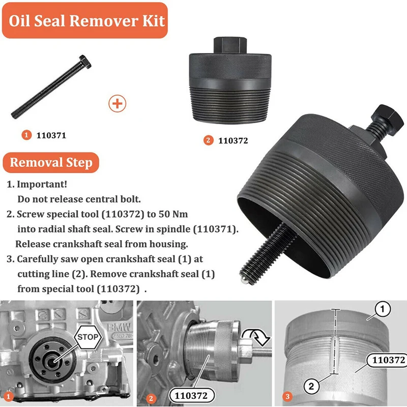 2241 Front Crankshaft Seal Remover & Installer Kit for BMW N20 & N26 Engines Replace 110371/110372 / 2212822/119231 / 119233