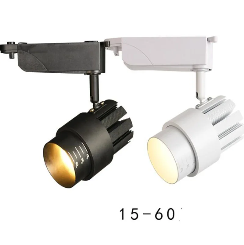 

15PCS COB Track Lamp 7W 10W 15W 20W 30W AC220V 110V Foucusing Black White Spotlight Track Rail Focus Cob Spot Lights