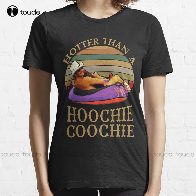 Hotter Than A Hoochie Coochie Vintage Retro  Classic T-Shirt Graphic Shirts For Men Custom Aldult Teen Unisex Fashion Funny New