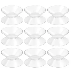 BESTOMZ 10pcs Double Sided Suction Cup 30mm Plastic Small Suction Cups Aquarium Oxygen Tube Fixed Sucker Pads For Glass Plastic