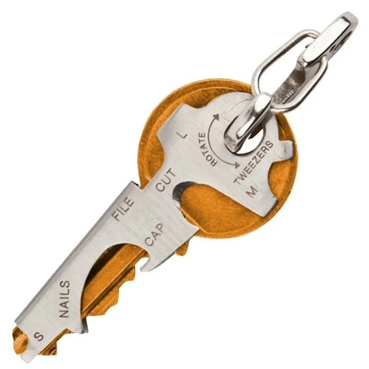 

Outdoor EDC 8 in 1 Keychain Tool Multi-Function Combination of Screwdriver Survival Bottle Opener