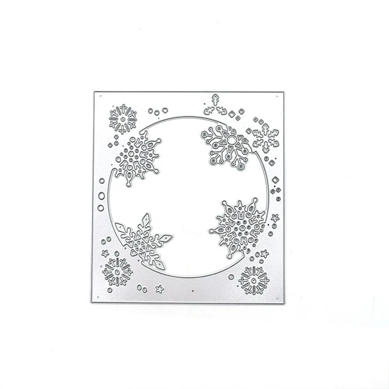 

ZENRA Snowflake Border Greeting Card Metal Cutting Die Stencils Stencils Decorative Embossing DIY Paper Card Making Scrapbook