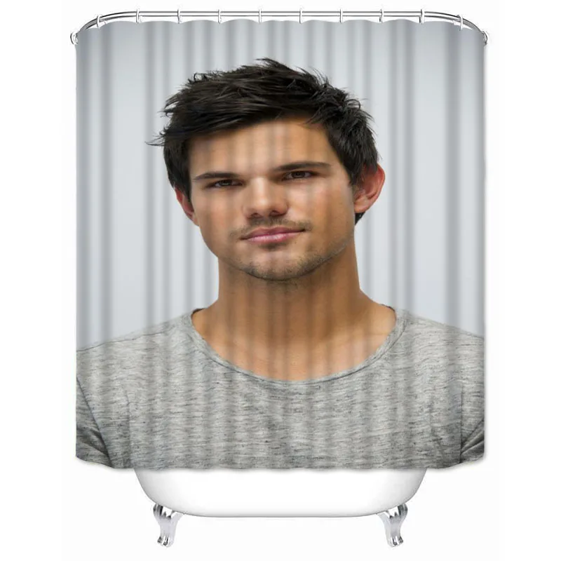 Musife Custom High Quality Taylor Lautner Shower Curtain Waterproof Bathroom Polyester Fabric Bathroom Curtain