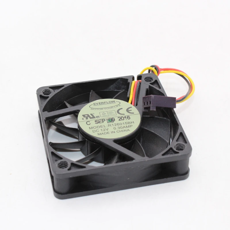 

R126015BH New For Everfllow 6015 12V 60mm 6cm Fan Power Continues To Mute Cooling Fan