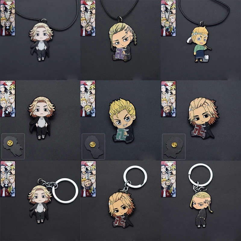 Tokyo Revengers Anime Cosplay Keychain Manjiro Ken Takemichi Hinata Atsushi Chibi Kawaii Bag Pendant Fans Collection Props