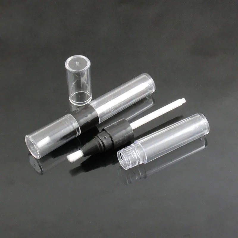 10/30/50pcs 4ml Lip Gloss Tube/Bottle, Empty Round Mini Twist Pen Disposable Plastic Dial Up Pen With Silicon Tip