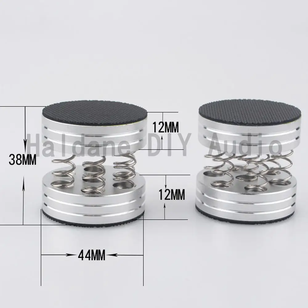 Thouliess 4pcs HIFI Aluminum Alloy Speaker Spike Audiophile Shock Spikes Spring Damping PadAudio Stand Feet Amp Cone Speaker Pad