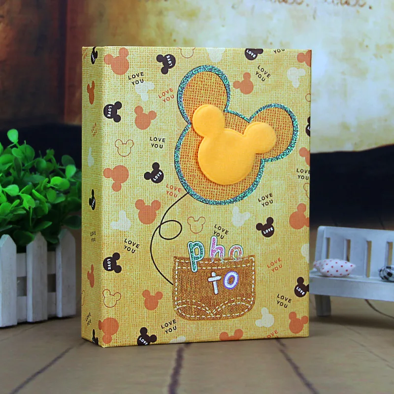 Handmade DIY Photo Album Birthday Gift Cartoon  Children Insert Pockets  Album  5 Inche 200 photos 7 inch  100photos  Interleaf