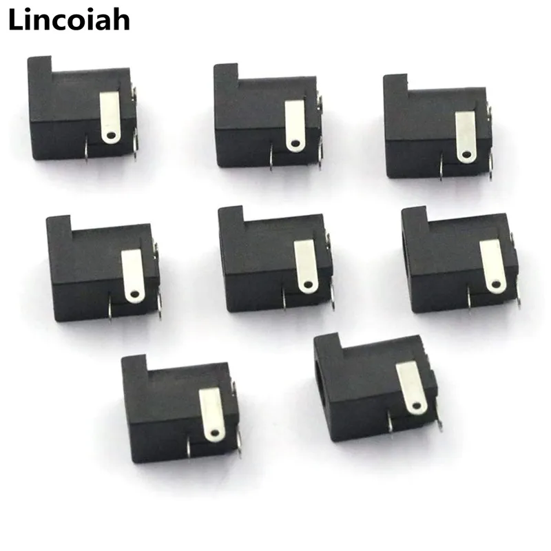 40 20 10 pcs 5.5x2.1mm DC-005 Black DC Power Jack Socket DC Connectors Supply Barrel-Type Right Angle PCB Mount Terminal