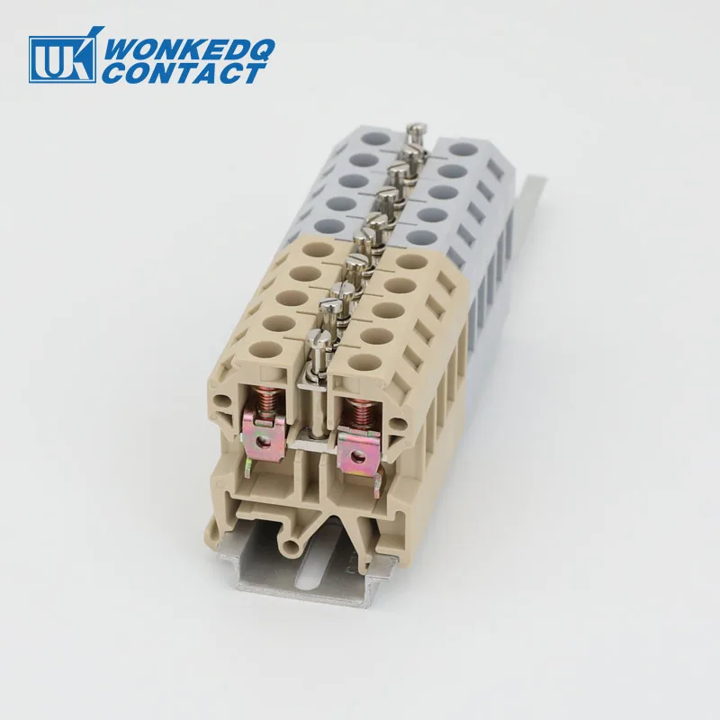 1Pc SAK10 Q10 Wiring Bridge For SAK10EN 10mm² Wire Screw Connector DIN Rail Terminal Block Fixed Jumper SAK 10 SAK 10Q-10