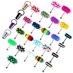 1pc 14g Stainless Steel Vibrating Tongue Piercing Ring Silicone Tongue Piercing Barbell Jewelry Body Pircing Lengua With Battery