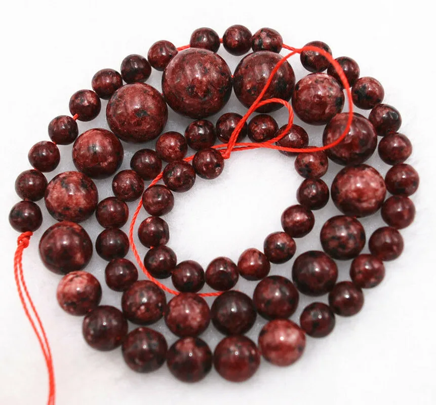 New 6-14mm Uruguay Red Ruby Zoisite Round Loose beads 17