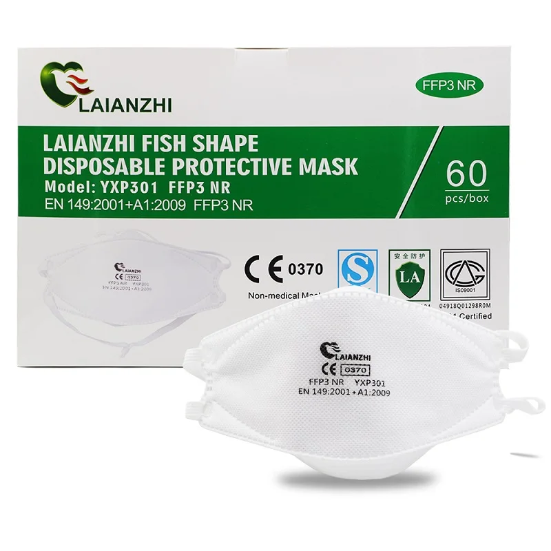 LAIANZHI FFP3NR Mask YXP301 Fish Shape Mаска Certified Mascarillas Adults Face Masks CE Approved Respirator Mouth Masks