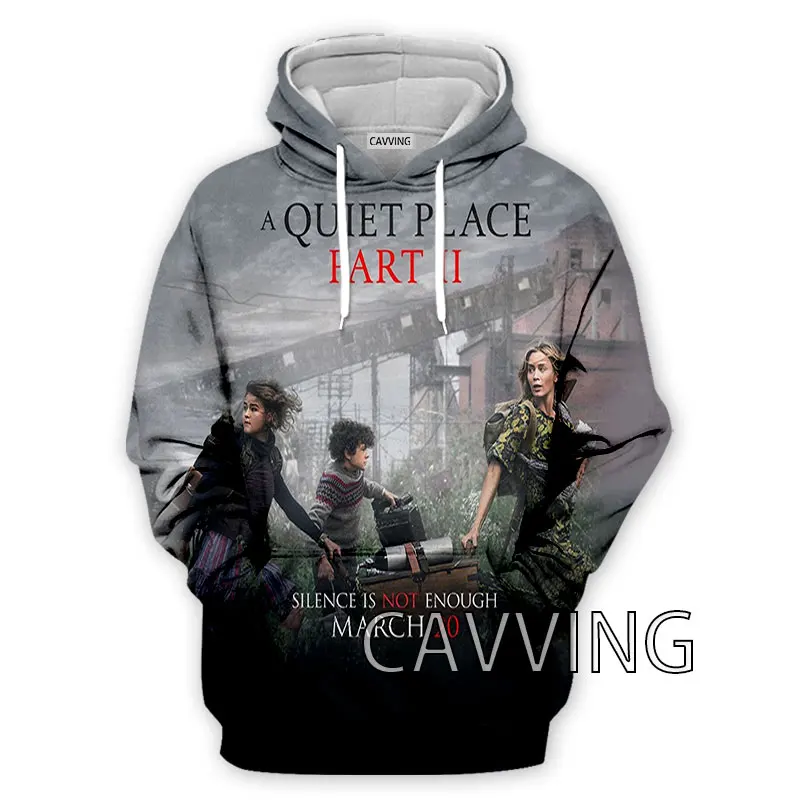 Cavving 3d impresso filmes um lugar tranquilo hoodies com capuz camisolas harajuku topos roupas para mulher/homem