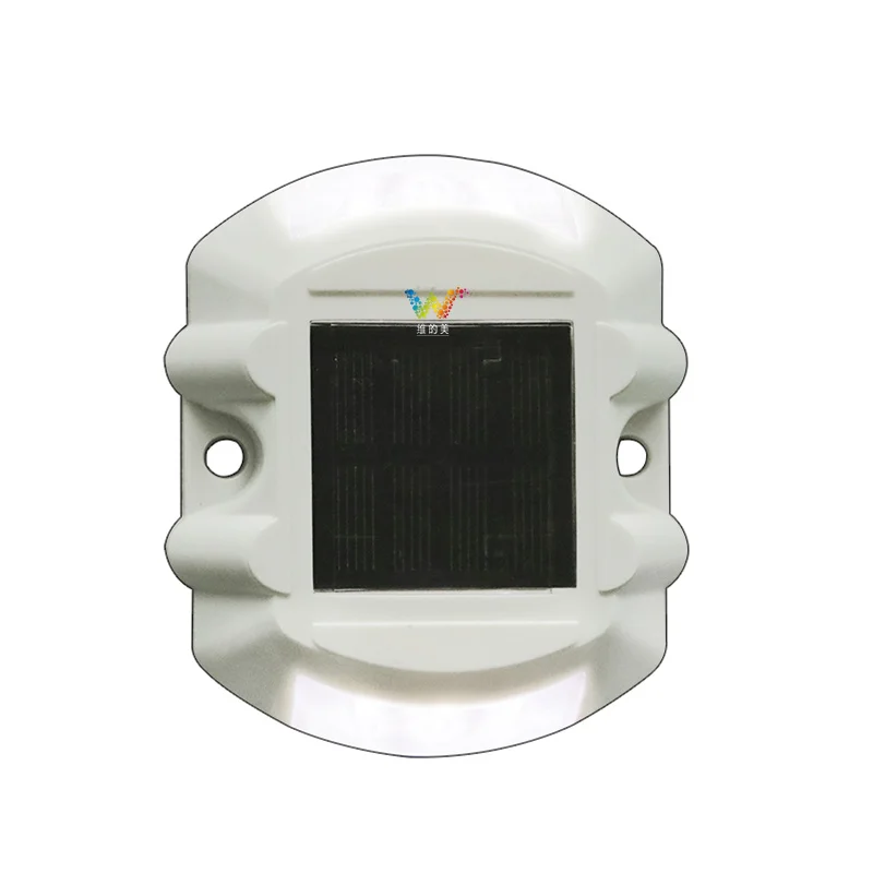 Luz de advertencia de muelle de cubierta de camino de tierra reflectante, luz LED alimentada por energía Solar, modo estable, carcasa blanca, nuevo