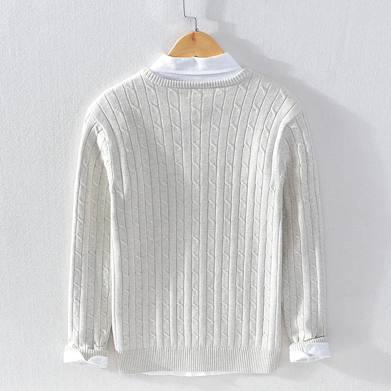 New design long sleeve red cotton sweater men solid fashion mens sweater brand Italy style clothing tops maglione chandail trui