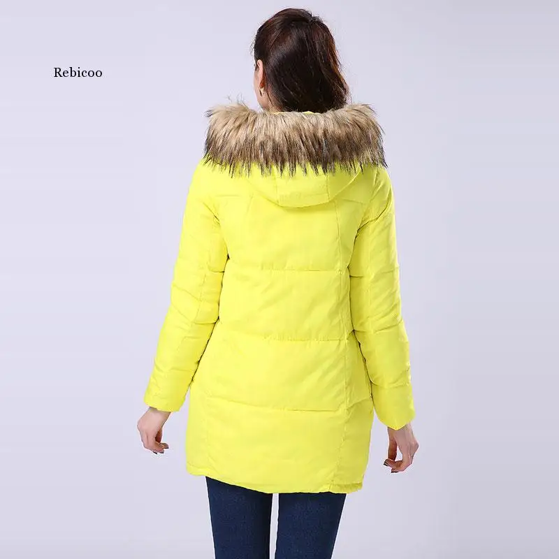 Coat Jacket Hooded Winter Jacket Women Parkas New Women\'s Loose Jacket Fur Collar Outerwear Female  5Xl