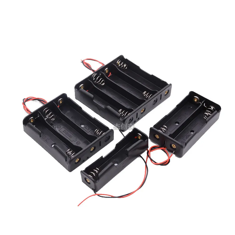 18650 battery box 3.7V lithium battery holder 1/2/3/4 series rechargeable battery slot with cable