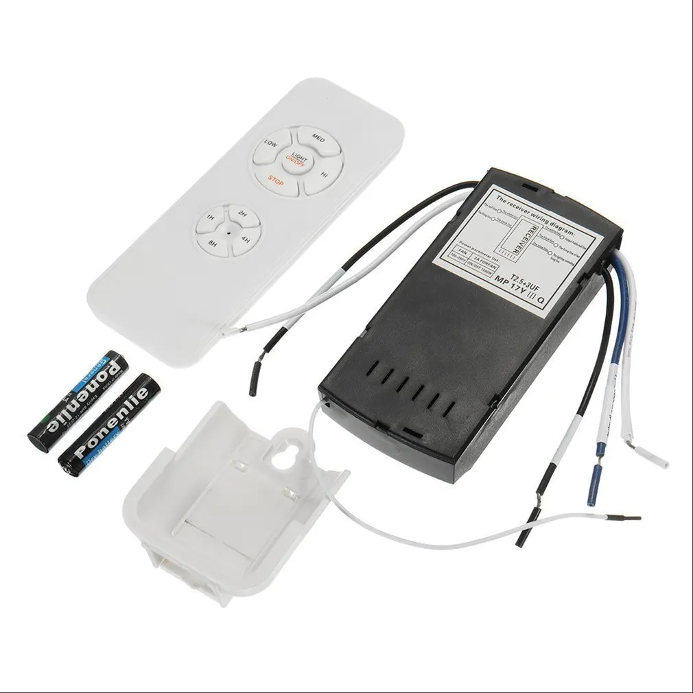 Universal Ceiling Fan Lamp Remote Control Kit 110-240V Timing Wireless Control Switch Adjusted Wind Speed Transmitter Receiver