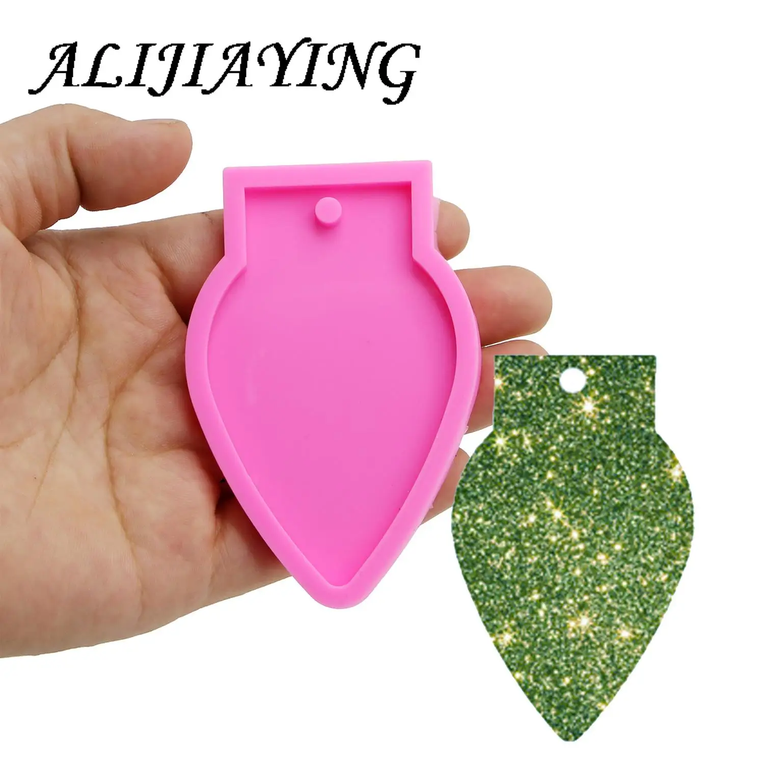 DY0108 Shiny Christmas Decoration House/Tree/Socks/Lights/Circle silicone Mold, Round Resin Epoxy Craft DIY Mould 5