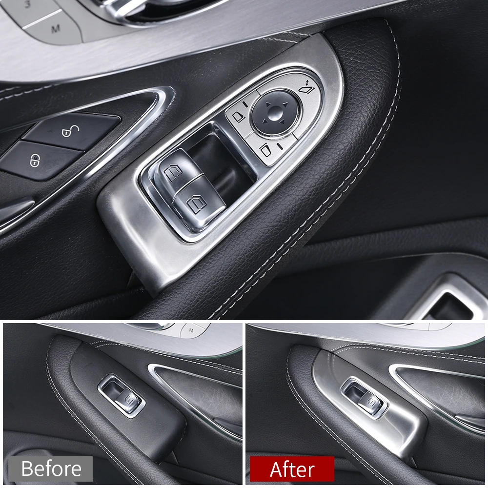 Silver interior For Mercedes w205 amg coupe amg c205 2 doors c260 c300 c200 mercedes c class accessories w205 interior