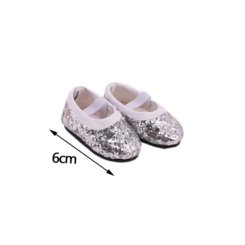 6Cm Doll Sequin Shoes For 14.5 Inch Nancy American Doll&BJD EXO Doll&32-34Cm Paola Reina Doll Our Generation Girl`s Toy Russia