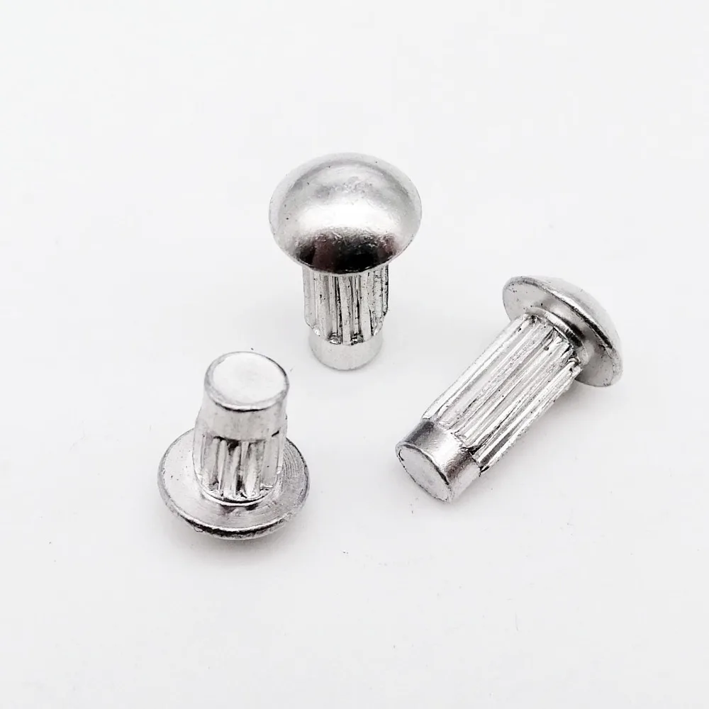 HZYUEGOU 100 Stück M2 M2.5 M3 M4 GB827 Aluminium-Knopfnieten mit Rundkopf und gerändeltem Schaft für Etiketten und Namensschilder, Durchmesser 2-4mm – Detail 3
