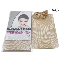 Filet à cheveux élastique extensible, 4 pièces, TOP ouvert, noir, nouvelle mode, filet pour perruque, maille pour cheveux