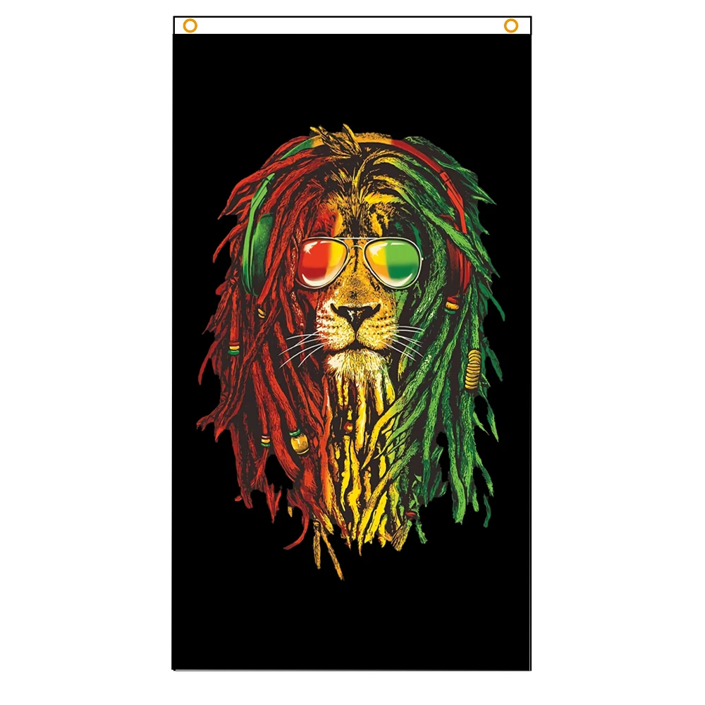 ELECTION  90x150CM Rasta Lion Flag Banner Reggae