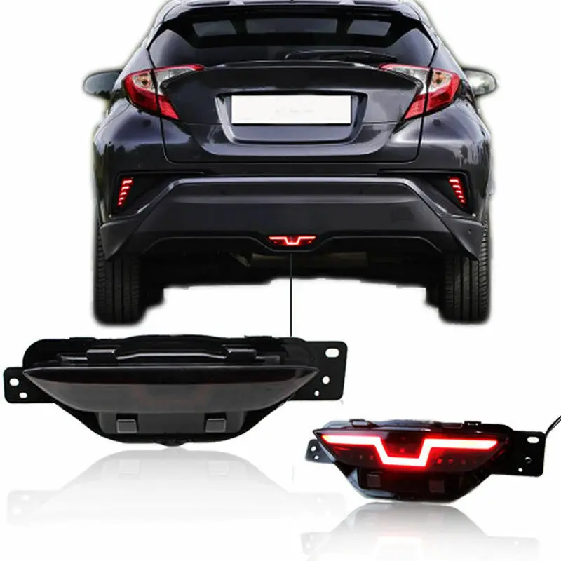 

LED Rear Bumper Tail Brake Light For Toyota CHR C-HR 2016-2022 Diffuser Signal Indicator Taillight Stop Reversing Fog Lamp Bulb