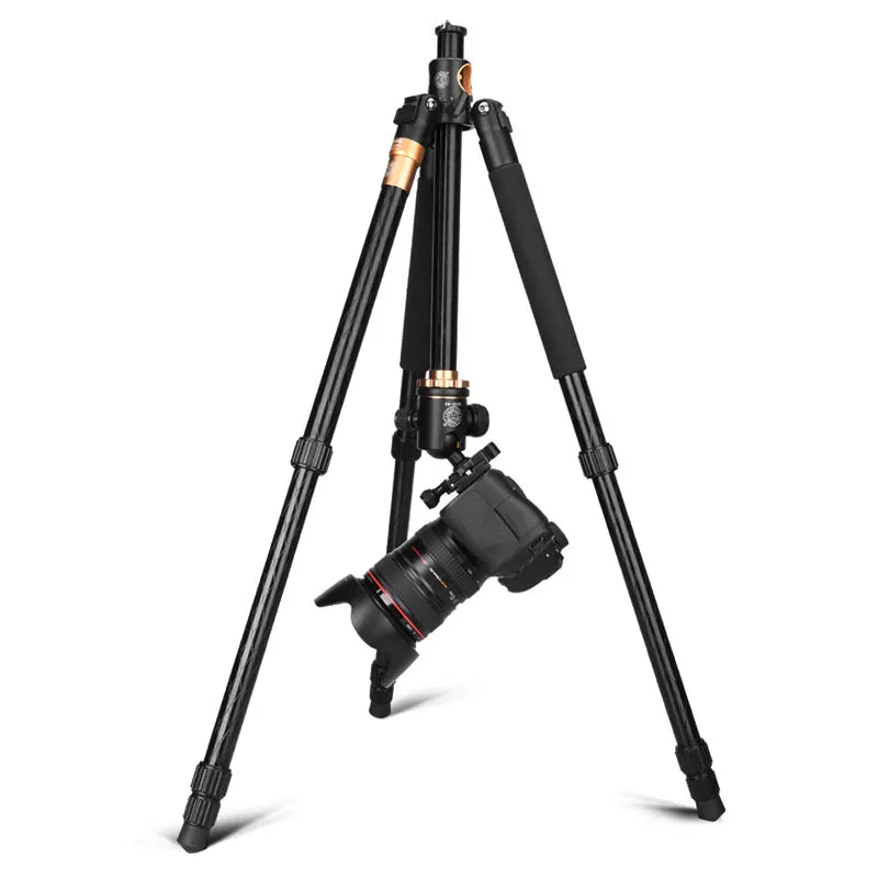 QZSD Q999H Portable Alluminium Alloy Camera Tripod Video Monopod Professional Extendable Travel Horizonal Tripod ball head